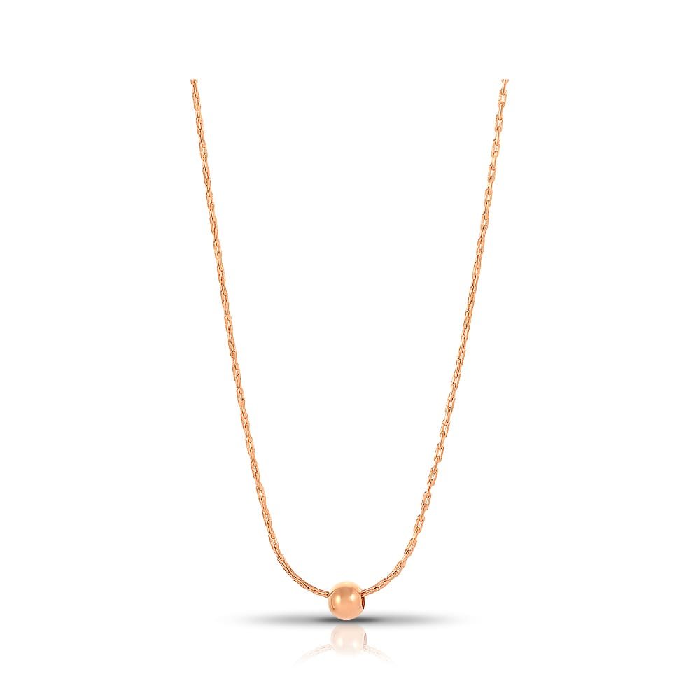 Золотое полновесное колье с шариком